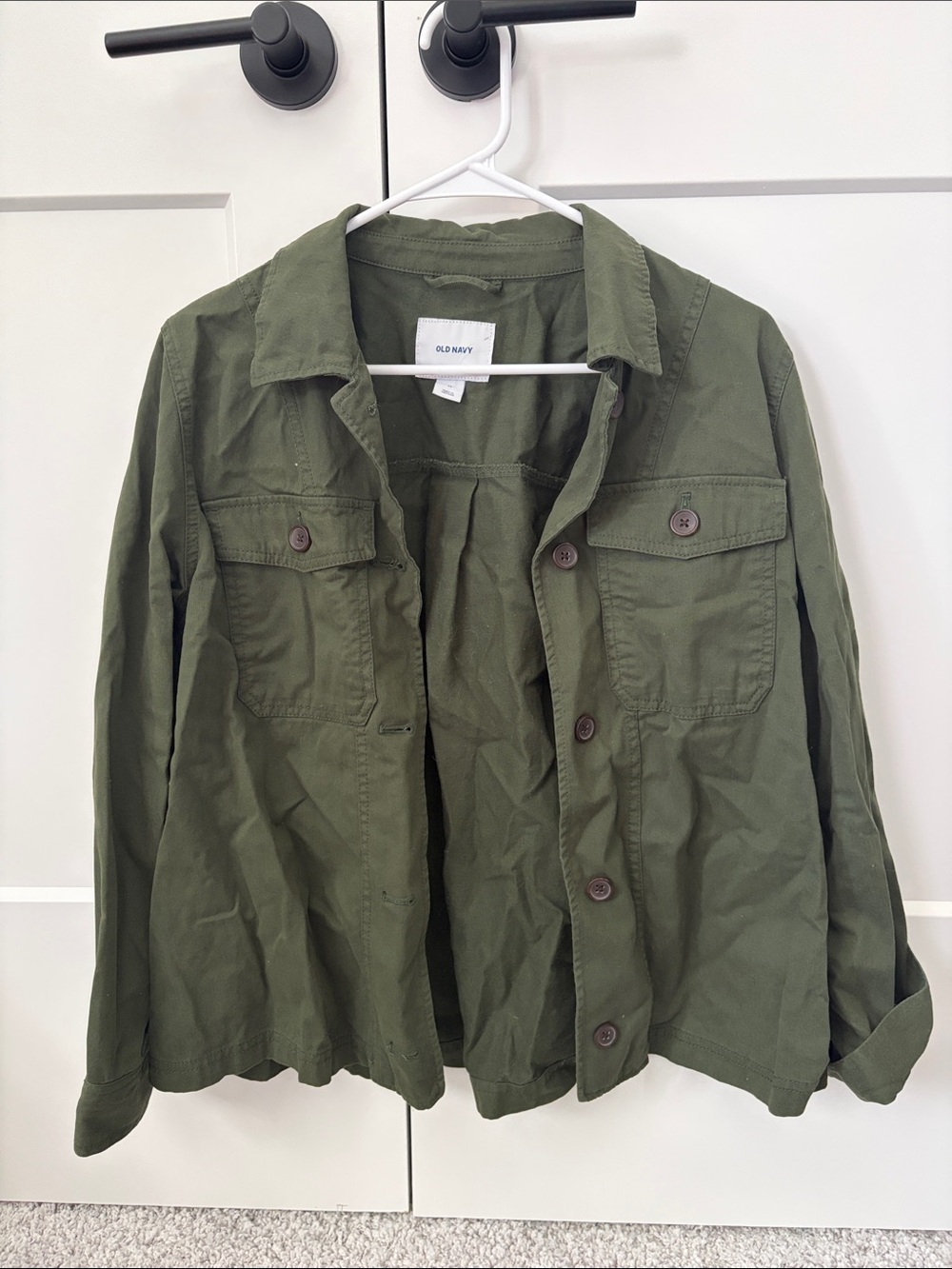 Old Navy Olive Green Utility Jacket with Button Front